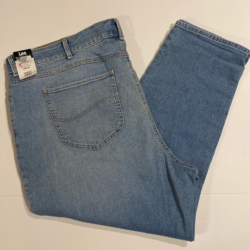 Lee Riders SZ 26W Relaxed Fit High Rise Skinny Ankle Denim Blue Jeans New